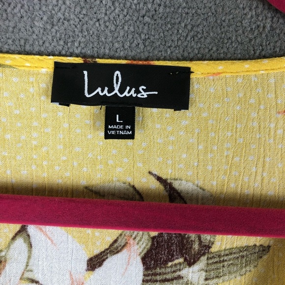 Lulus Heart Of Marigold Yellow Tropical Print Wrap Maxi Dress V Neck Costal - Picture 4 of 10